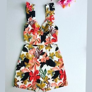 Zara Floral Print Jumper with Cutouts